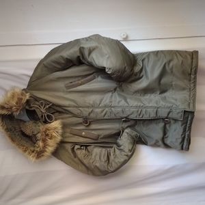 J.Crew parks kaki oversized hoodie  jacket size PS